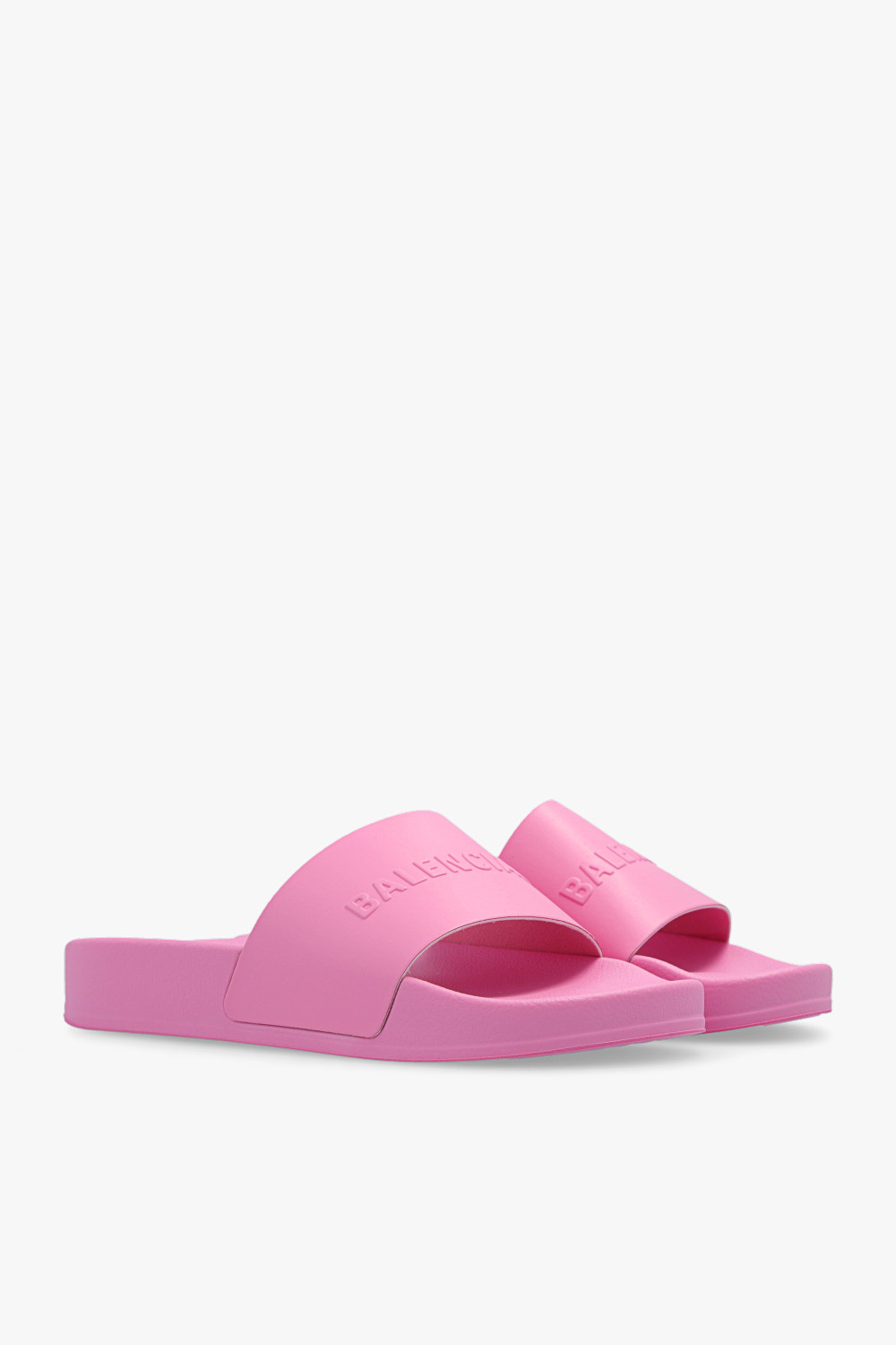 Pink Slides with logo Balenciaga Kids Vitkac Italy